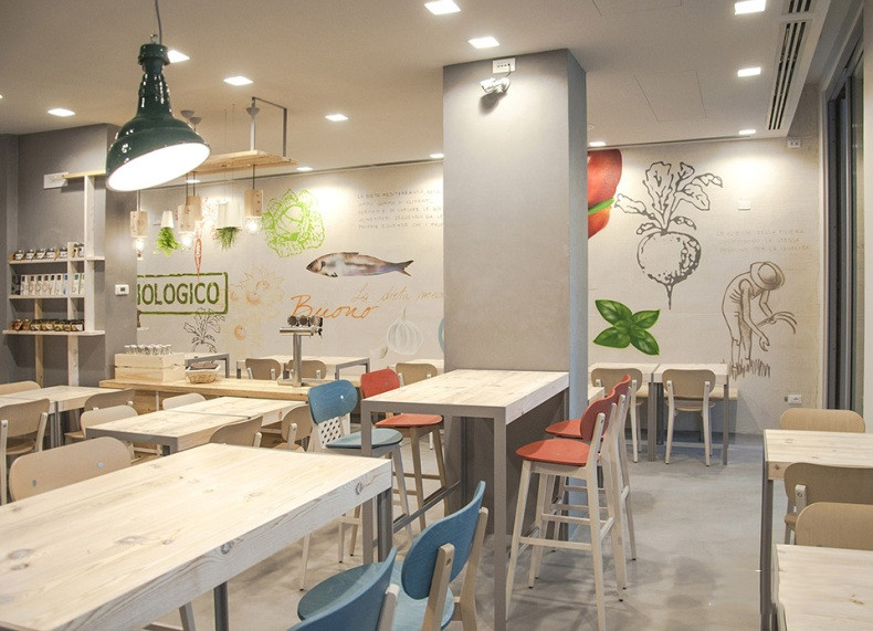 餐厅装修之清新餐厅设计效果图